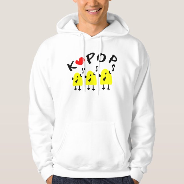 VESTE À CAPUCHE LOVE K POP PETITS OISEAUX CHANTER (Devant)
