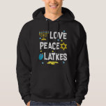 Veste À Capuche Love Peace Latkes Hanoukka Chanukah Jewish Funny G<br><div class="desc">Love Peace Latkes Hanoukka Chanukah Jewish Funny Cadeau</div>