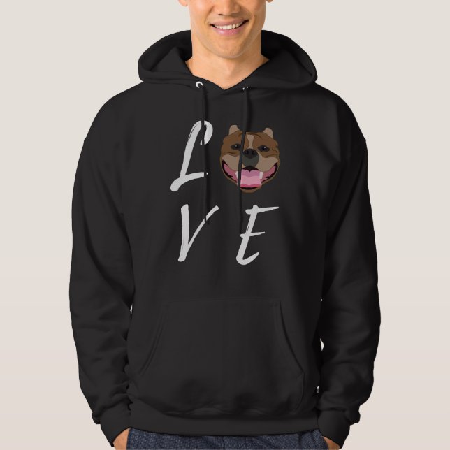 Veste À Capuche Love Pit Bull Pitbull (Devant)