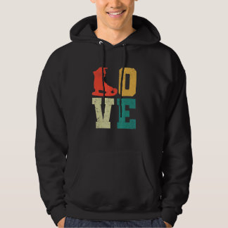 Veste À Capuche Love Skate Team Fan Winter Figure Patinage Ice Ska