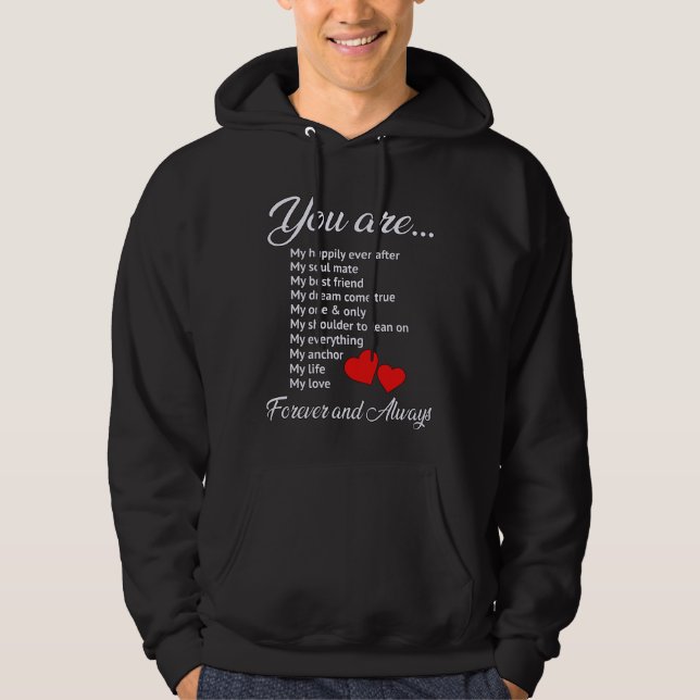 Veste À Capuche Love Valentine's Day Couples Coeur drôle Idée cade (Devant)