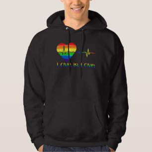 Veste À Capuche Lovely Lgbt Gay pride Heartbeat Lesbian Gays Love