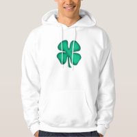 Lucky 4 feuille irlandais Clover blanc sweatshirt
