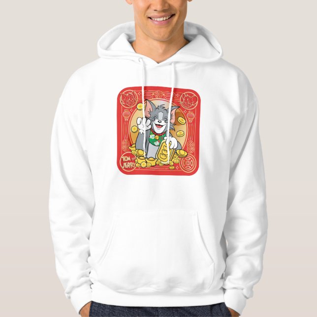 Veste À Capuche Lucky Cat Jerry Avec Sycees Or (Devant)