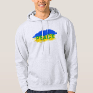Veste À Capuche L'Ukraine bleue et jaune inspire la paix ni la gue