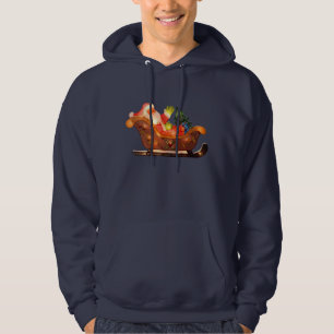 Veste À Capuche Lumières de Noël de Faux Père Noël dans Sleigh