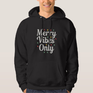 Veste À Capuche Lumières de Noël de la famille assorties Vibes joy