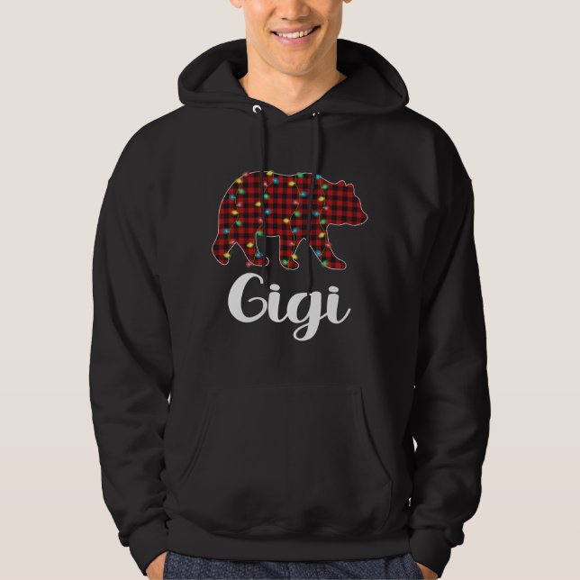 Veste À Capuche Lumières rouges de Noël géantes Gigi Bear Xmas Pyj (Devant)