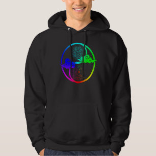Veste À Capuche Lune Et Soleil Om Arbre De Vie Bouddhiste Mandala 
