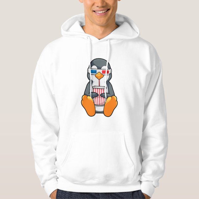 Veste À Capuche Lunettes de cinéma Penguin Coupe de boisson (Devant)