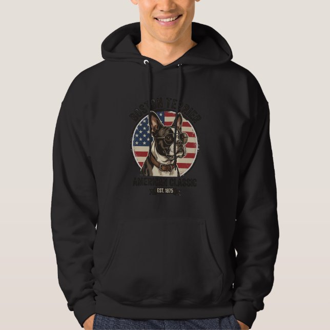 Veste À Capuche Lunettes de soleil drapeau américain classique de  (Devant)