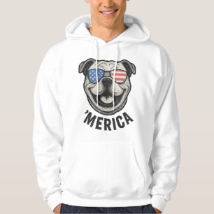 Veste À Capuche Lunettes de soleil Drapeau USA � 'MERICA Bulldog P