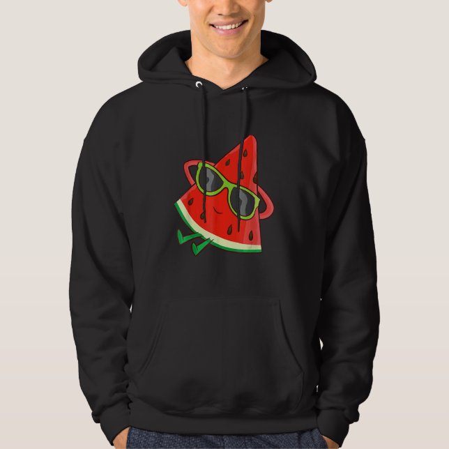 Veste À Capuche Lunettes De Soleil Fruit Été Melon À La Pastèque (Devant)