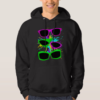Veste À Capuche Lunettes de soleil néon vintage Corey Tiger 80s éc