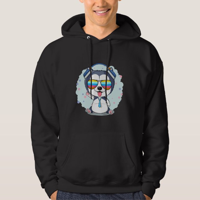 Veste À Capuche Lunettes Husky Style garçon (Devant)