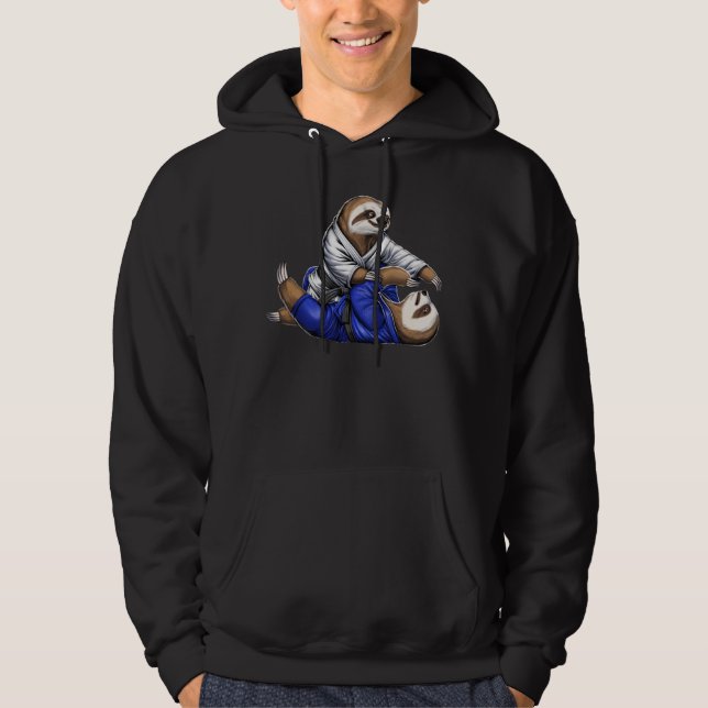 Veste À Capuche Lutteurs de Sloth Jiu-Jitsu (Devant)