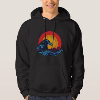 Veste À Capuche LUUX Retro Cosmic Sunset Wave - Art vintage 70s
