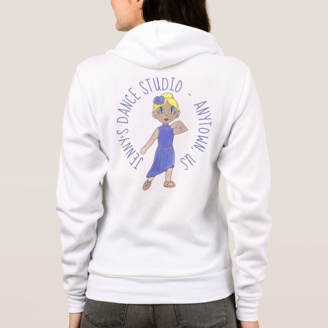 Veste À Capuche LYRICAL Dancer Personalisé Dance Studio Enseignant (Dos)