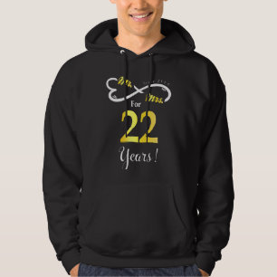 Veste À Capuche M. Mme Infinite Amour Marié Anniversaire 22 Ans