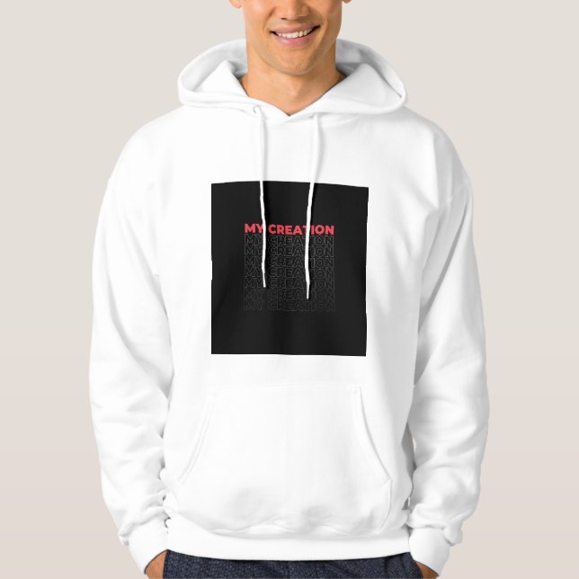 Veste À Capuche Ma Création – Sweatshirt d'Humeur Esthétique (Devant)