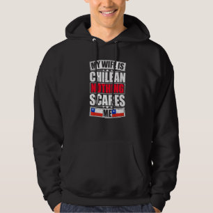 Veste À Capuche Ma femme est chilienne Rien ne me fait peur Drapea