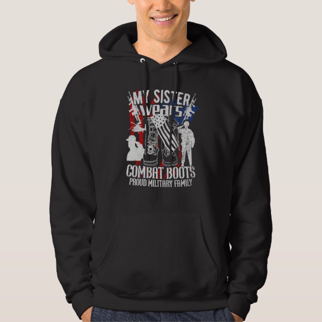 Veste À Capuche Ma Soeur Porte Des Bottes De Combat (Devant)