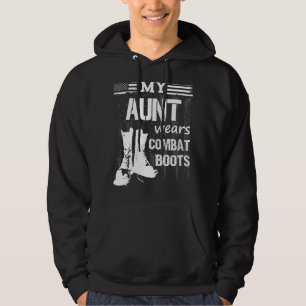 Veste À Capuche Ma tante Porte Des Bottes De Combat Militaire Anci