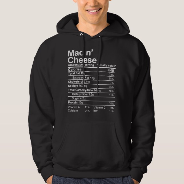 Veste À Capuche Mac et fromage (Devant)