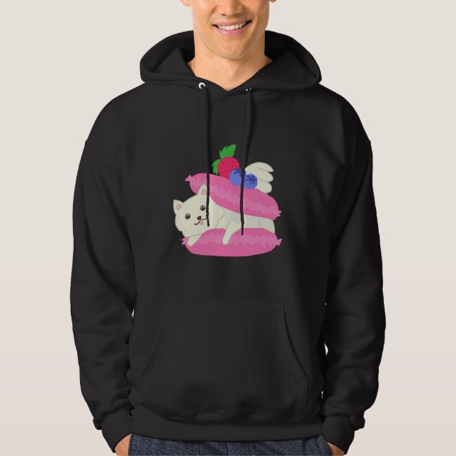 Veste À Capuche Macaron de Poméranie (Devant)