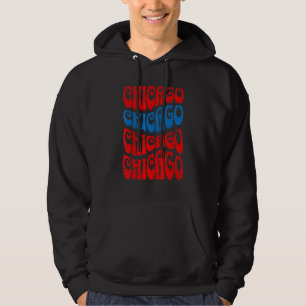 Veste À Capuche Magnifique Chicago Illinois Super Retro démonté 1