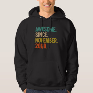 Veste À Capuche Magnifique Depuis Novembre 2000 Cadeaux de 22 Ans 