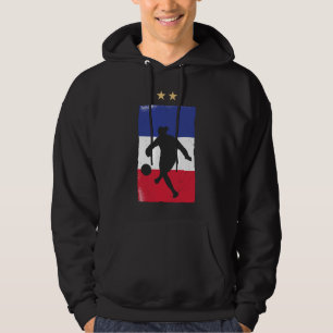 Veste À Capuche Maillot de foot de la France Fan de football Drape