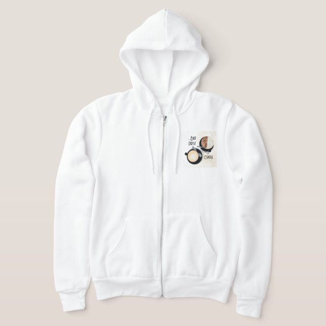 Veste À Capuche Mais d'abord du café (Poser)