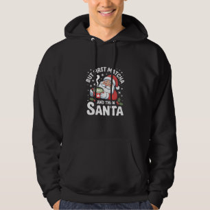 Veste À Capuche Mais d'abord Matcha et puis Santa Noël