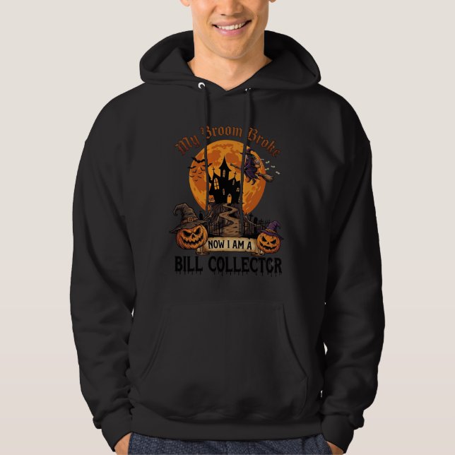 Veste À Capuche Maison hantée d'Halloween de percepteur de facture (Devant)