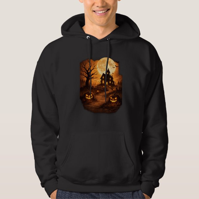 Veste À Capuche Maison Hantée Halloween Épouvantable  (Devant)