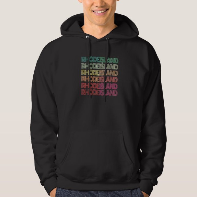 Veste À Capuche Maison Rétro Rhode Island Racines de l'État Provid (Devant)