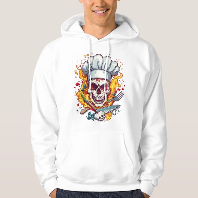 Veste À Capuche Maître de cuisine Crâne (Devant)