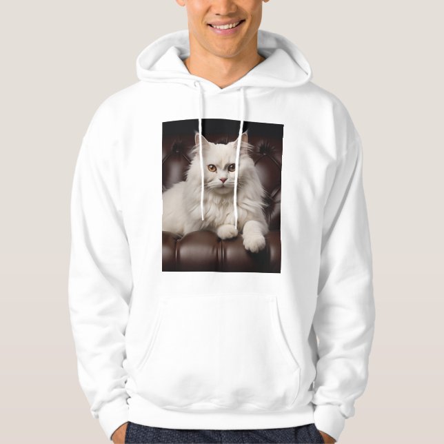 Veste À Capuche Majestic white cat (Devant)