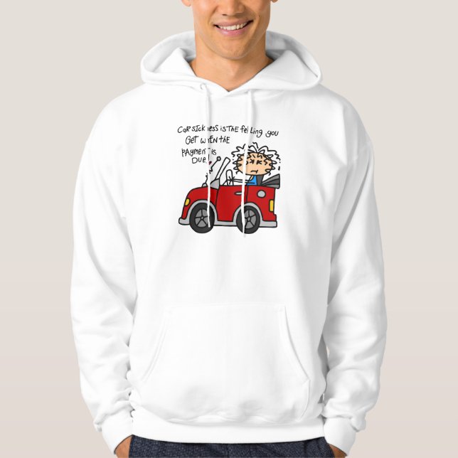 Veste À Capuche Maladie de voiture humoristique (Devant)