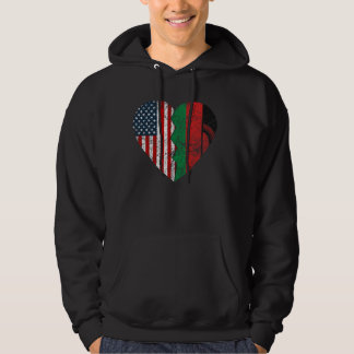 Veste À Capuche Malawian Amérique drapeaux Coeur États-Unis Malawi