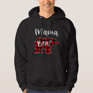 Veste À Capuche Mama Bear Red Plaid Pajama Famille de Noël