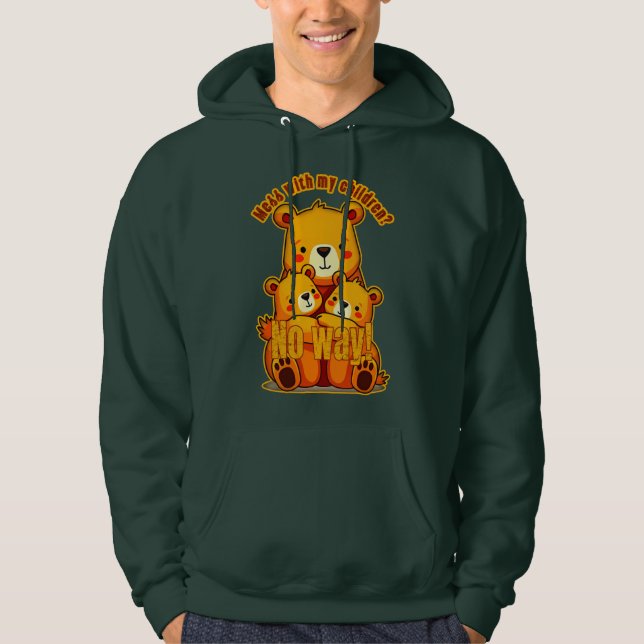 Veste À Capuche Mama Bear with My Cubs – Cute Family Bear Art (Devant)