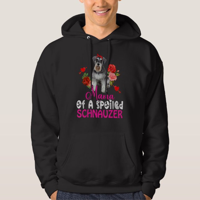 Veste À Capuche Mama D'Une Cravate De Bow Schnauzer Cute Schnauzer (Devant)