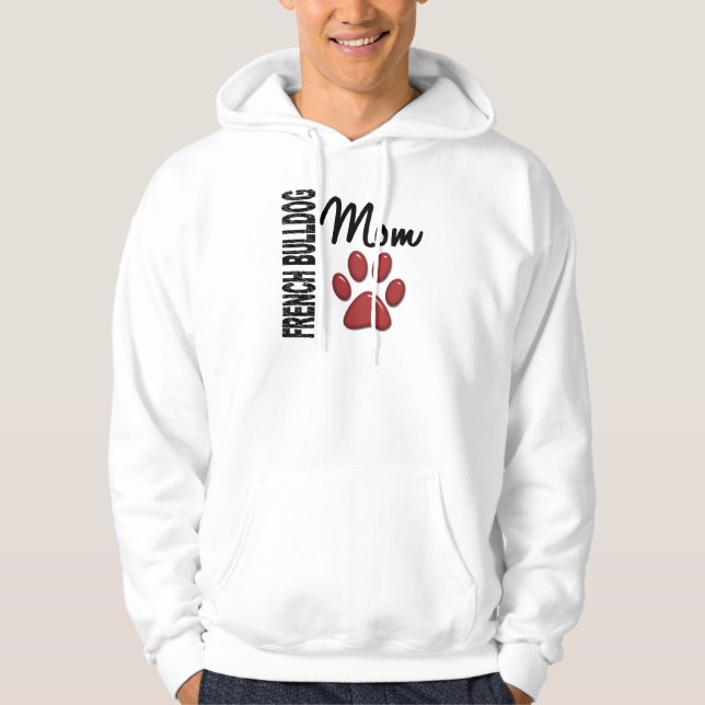 Veste À Capuche Maman 2 de bouledogue français (Devant)