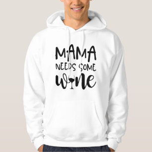 Veste À Capuche Maman a Besoin de Vin Drôle de Maman Boit du Vin G