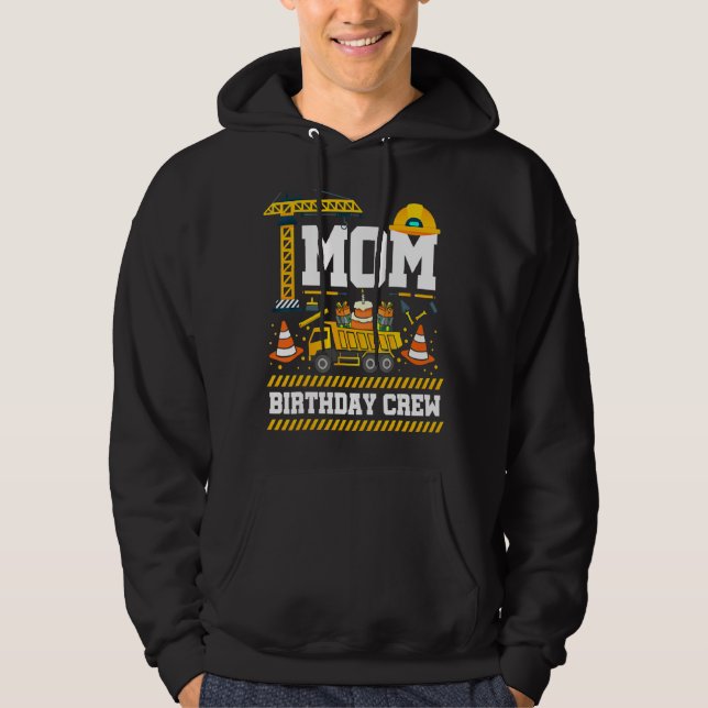 Veste À Capuche Maman Anniversaire ÉQUIPE Fête des mères Construct (Devant)
