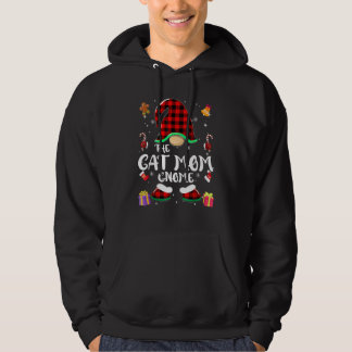 Veste À Capuche Maman Chat Gnome Buffalo Carreaux Rouges Famille A