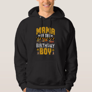 Veste À Capuche Maman De L'Anniversaire Garçon Construction Thème