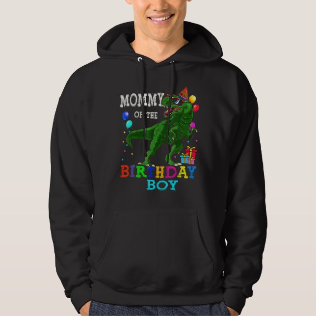 Veste À Capuche Maman De L'Anniversaire Garçon Rex Rawr Dinosaur N (Devant)